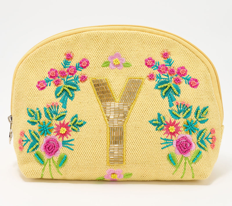 America & Beyond Embellished & Beaded Initial Pouch — View 55