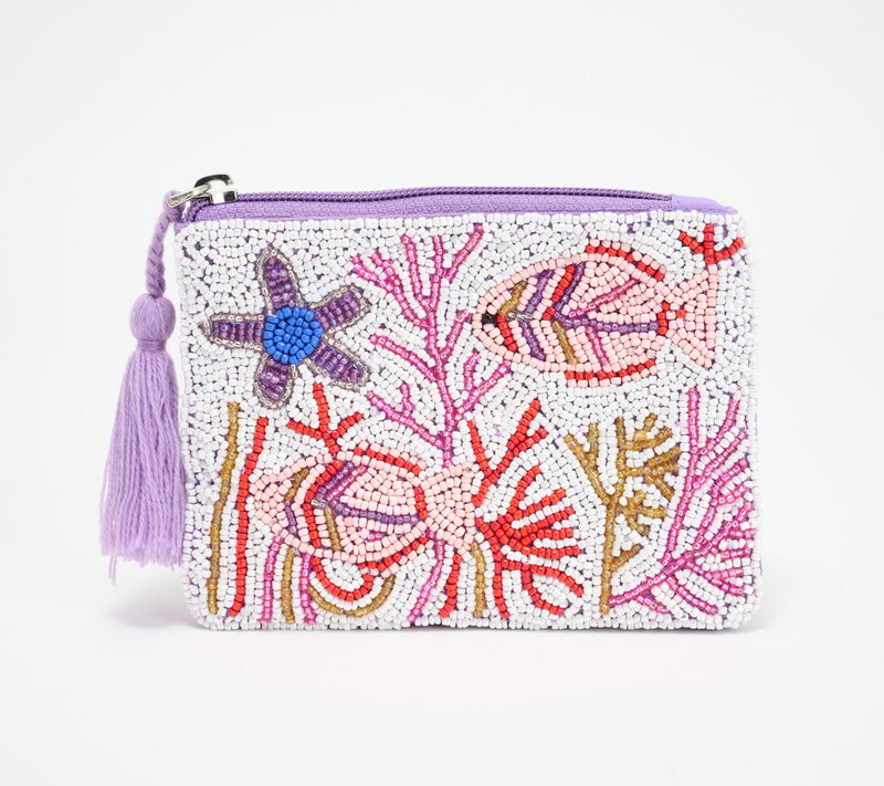 America & Beyond Embellished Beach Themed Coin Pouch — View 12