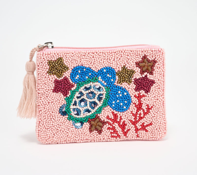 America & Beyond Embellished Beach Themed Coin Pouch — View 13