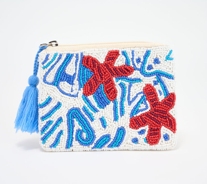 America & Beyond Embellished Beach Themed Coin Pouch — View 16