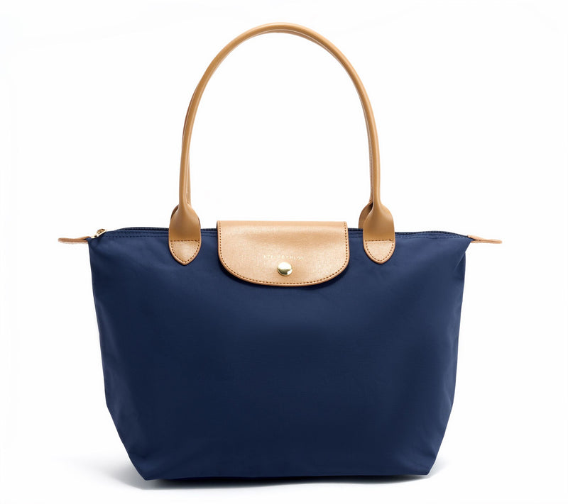 Neely & Chloe x Zenlora Packable Shoulder Bag w/ Leather Trim — View 12