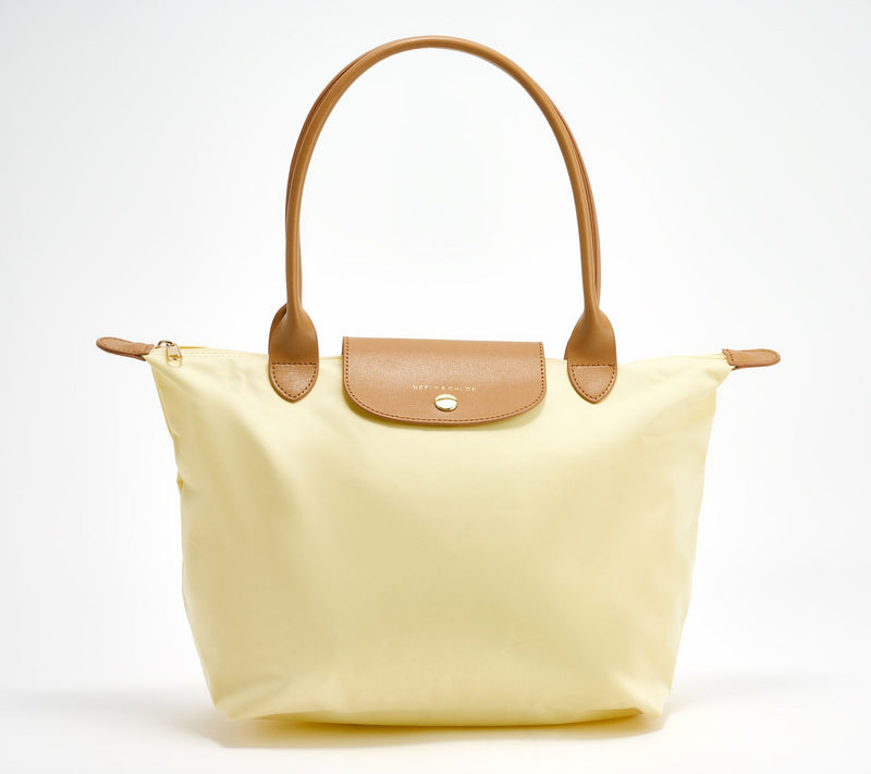 Neely & Chloe x Zenlora Packable Shoulder Bag w/ Leather Trim — View 13