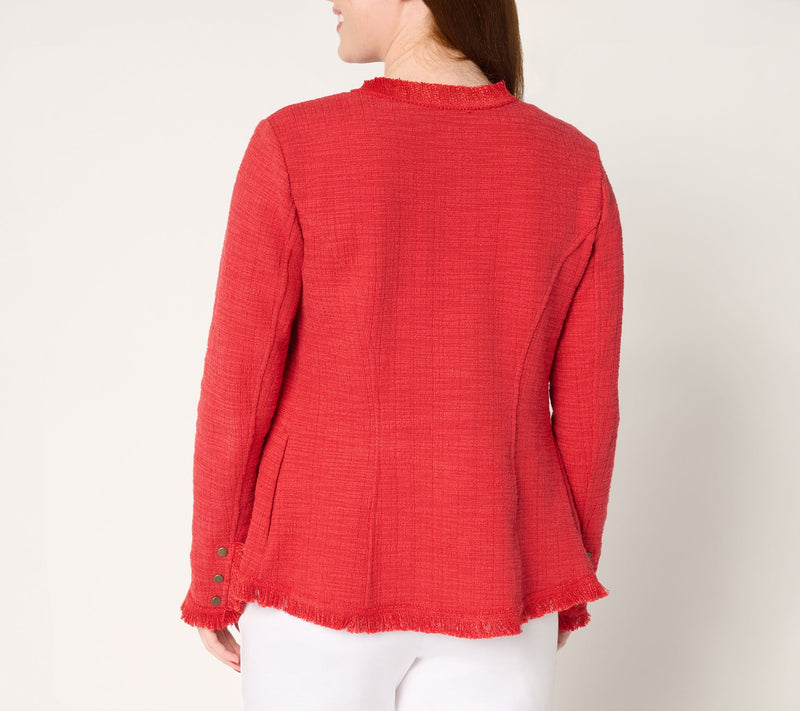 Belle by Kim Gravel Fringe Benefit Tweed Jacket — View 14