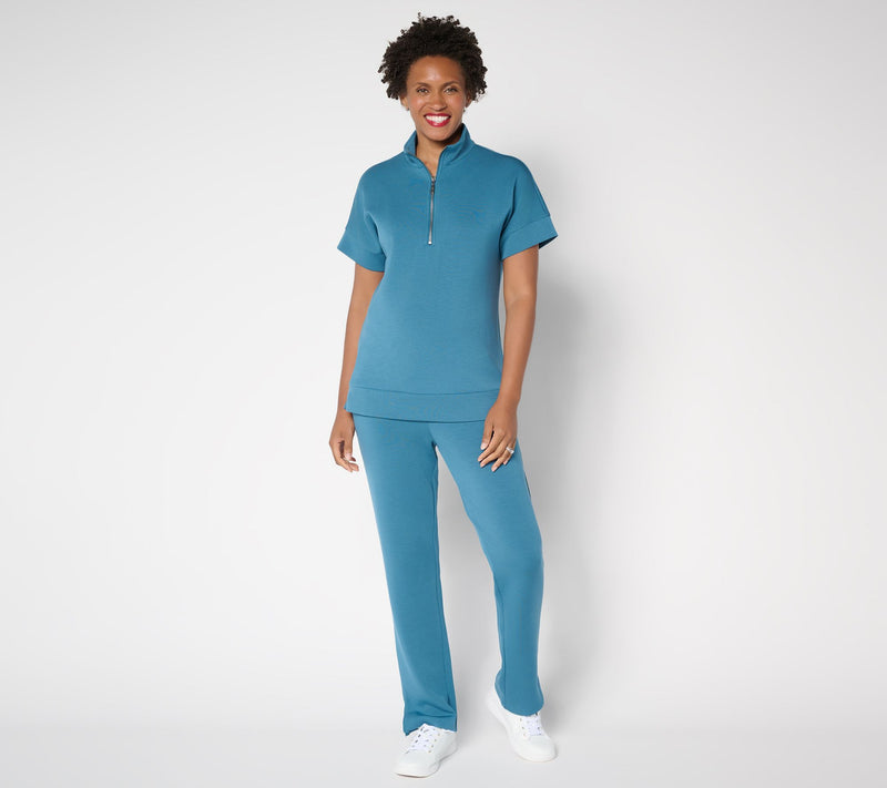 Belle by Kim Gravel ScubaLuxe On the Go Half Zip Top — View 14