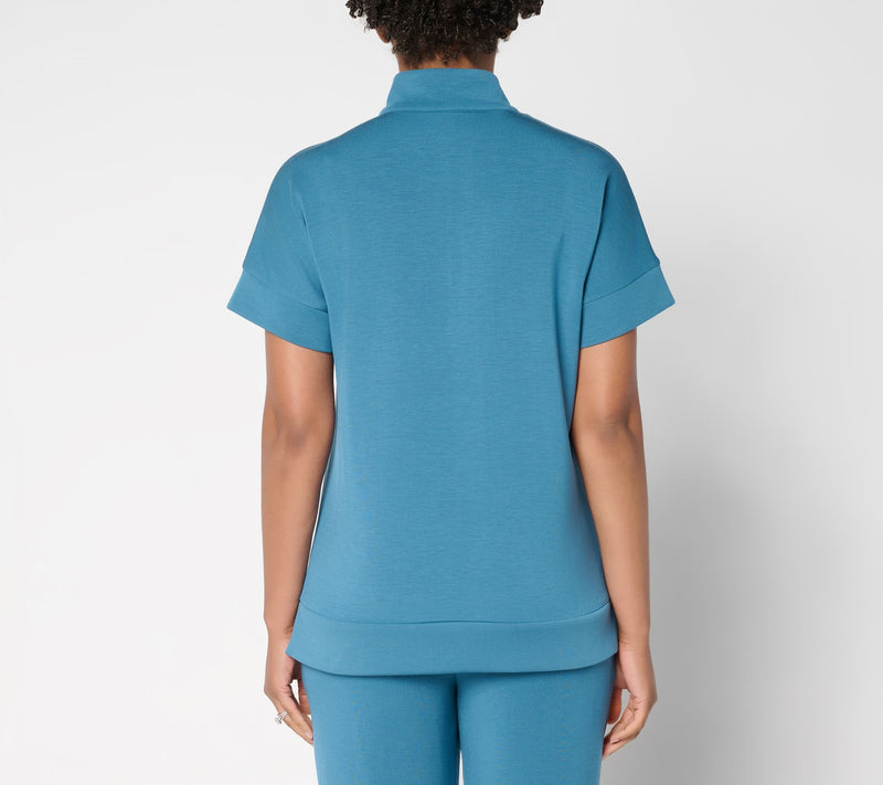 Belle by Kim Gravel ScubaLuxe On the Go Half Zip Top — View 13