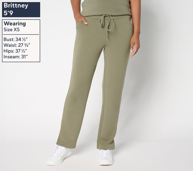 Belle by Kim Gravel Regular ScubaLuxe Drawstring Waist Pant — View 10