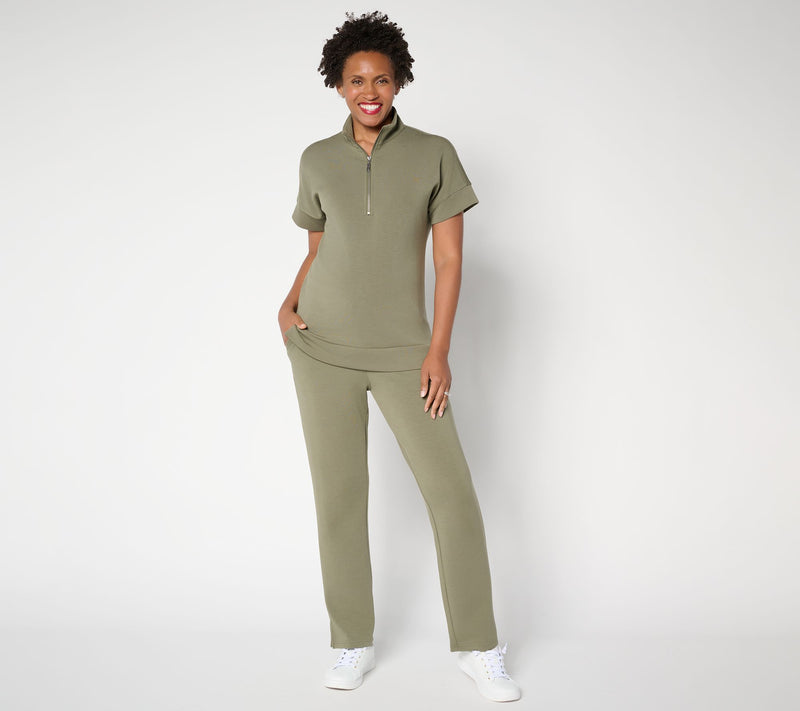 Belle by Kim Gravel Regular ScubaLuxe Drawstring Waist Pant — View 12
