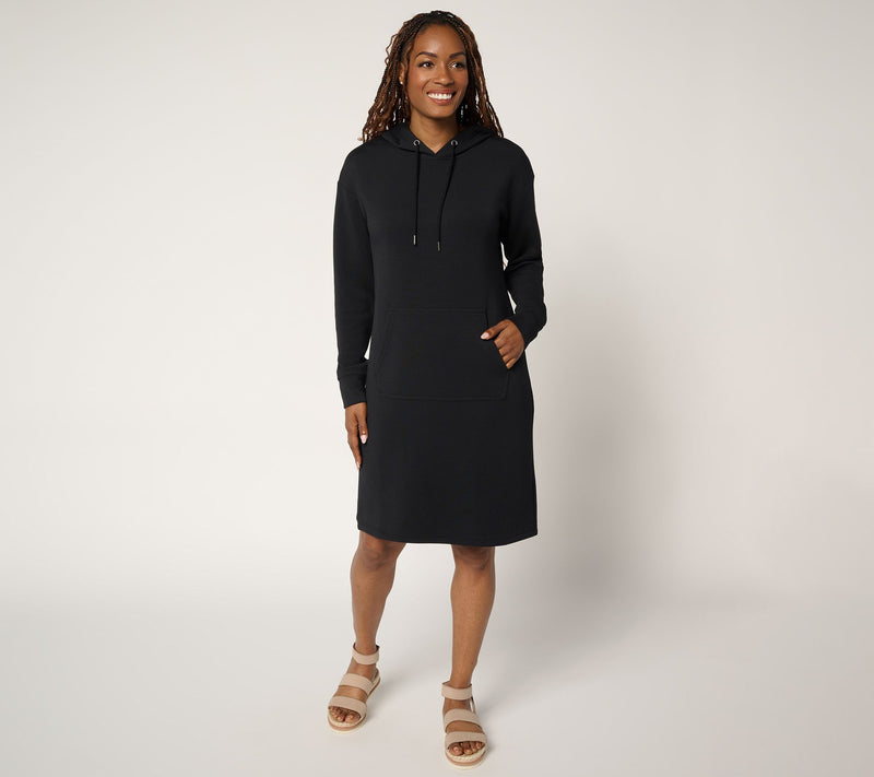 Belle by Kim Gravel Petite ScubaLuxe On the Go Hooded Dress — View 3