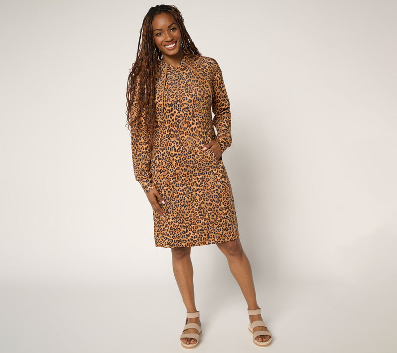 Belle by Kim Gravel Petite ScubaLuxe On the Go Hooded Dress — View 9