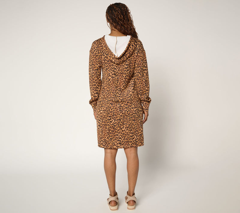 Belle by Kim Gravel Petite ScubaLuxe On the Go Hooded Dress — View 14