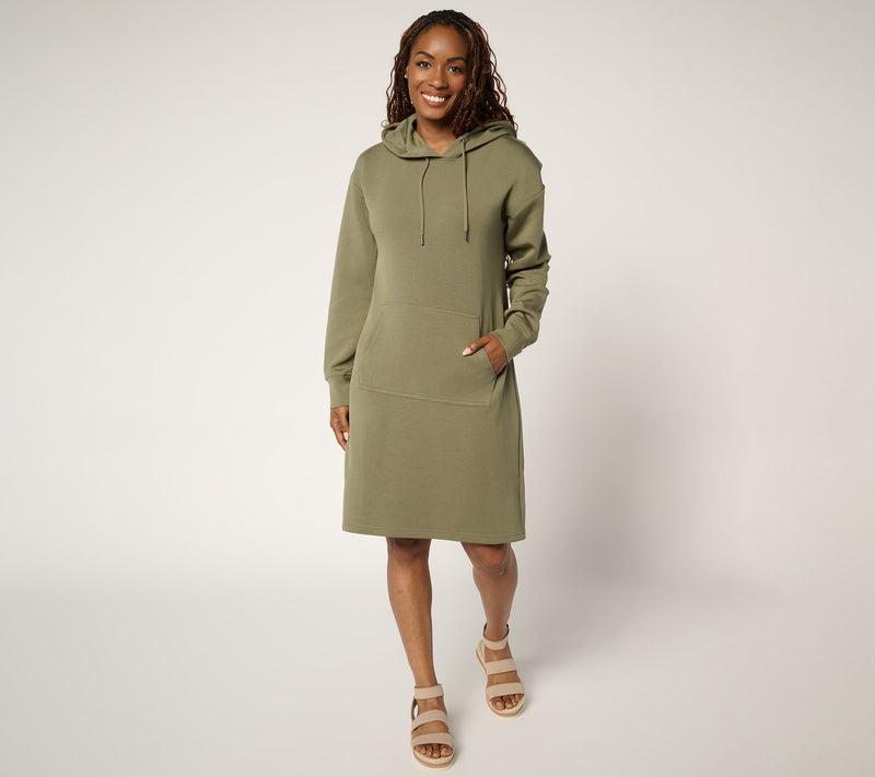 Belle by Kim Gravel Petite ScubaLuxe On the Go Hooded Dress — View 11