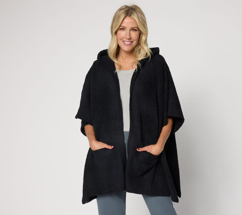 Barefoot Dreams CozyChic Hooded Poncho with Patch Pocket — View 12