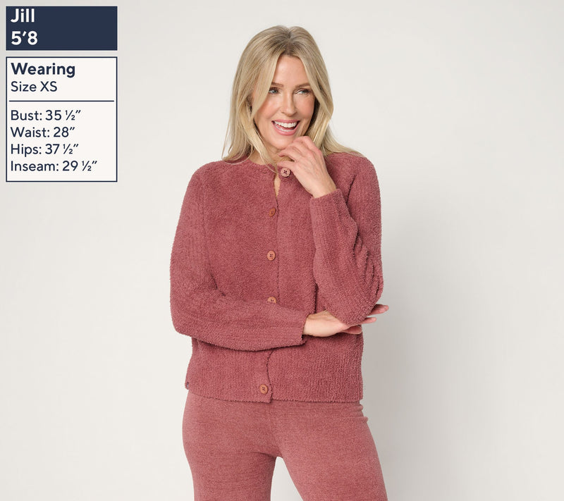 Barefoot Dreams CozyChic Raglan Button Front Cardigan — View 13