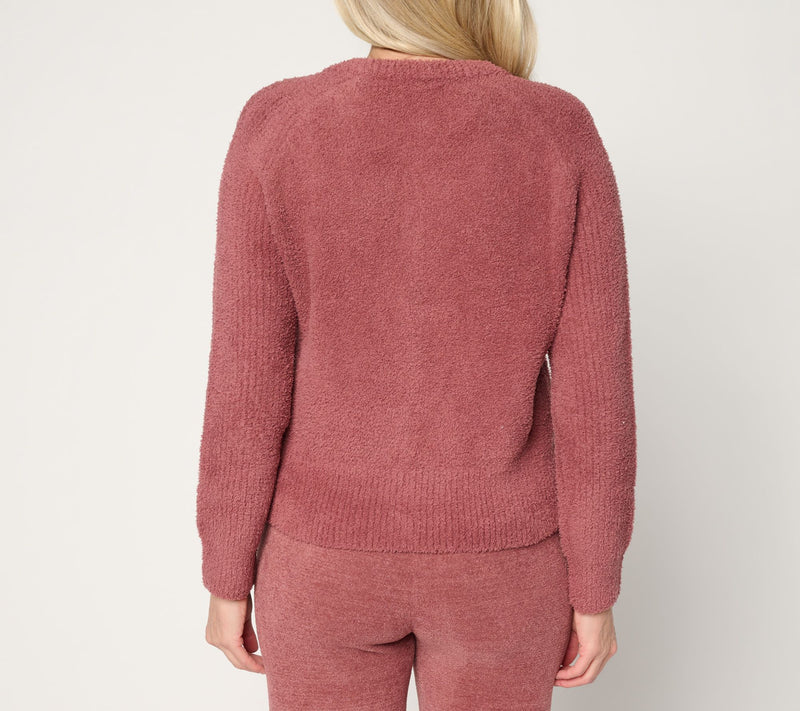 Barefoot Dreams CozyChic Raglan Button Front Cardigan — View 14