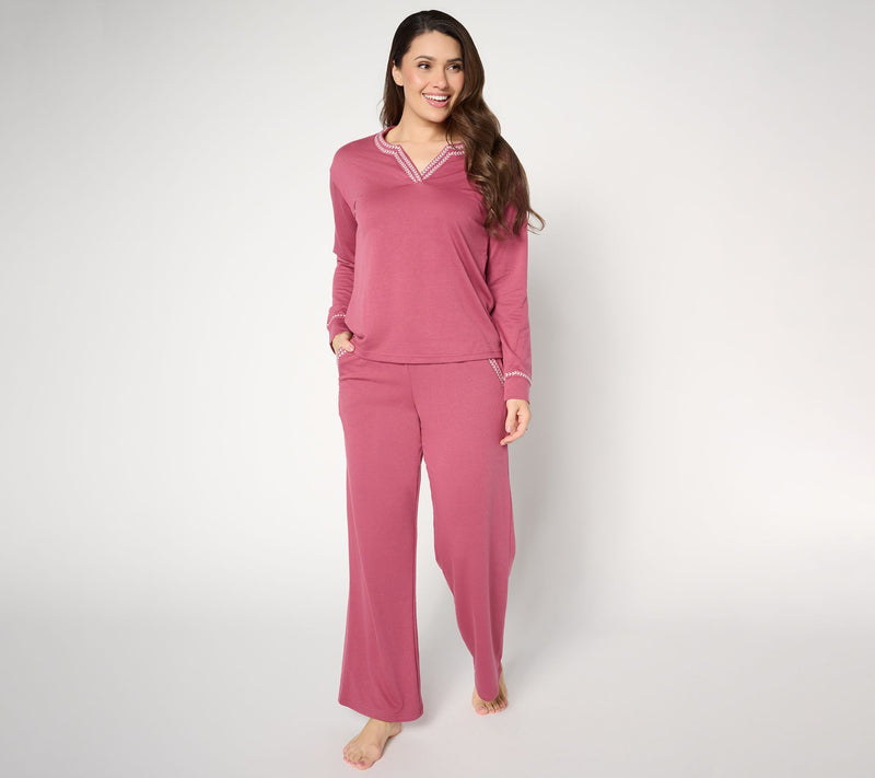 MUK LUKS Tall French Terry Stitched Lounge Set — View 11