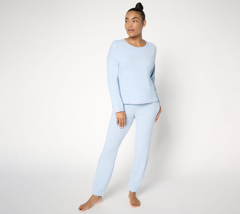 MUK LUKS Regular Sweater Knit Crew & Jogger Lounge Set — Main view