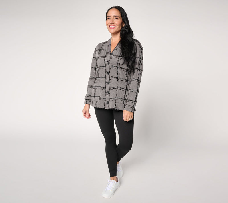 Cuddl Duds Regular Comfortwear Cardigan Lounge Set — View 5