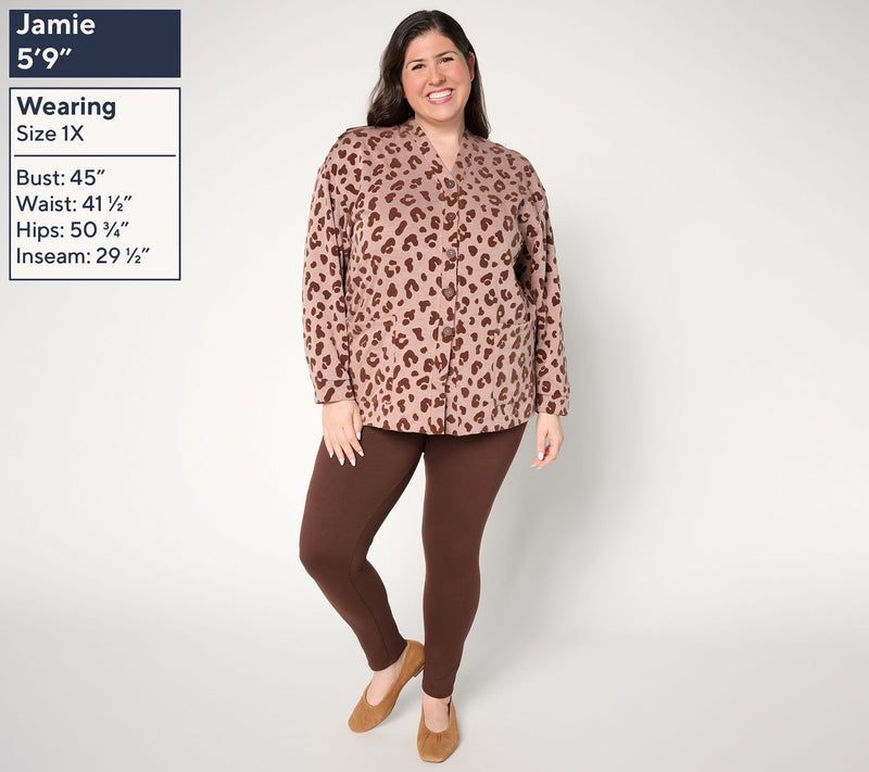 Cuddl Duds Petite Comfortwear Cardigan Lounge Set — View 8