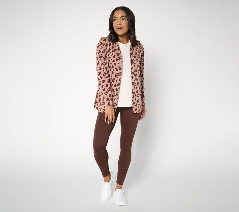 Cuddl Duds Tall Comfortwear Cardigan Lounge Set — View 17