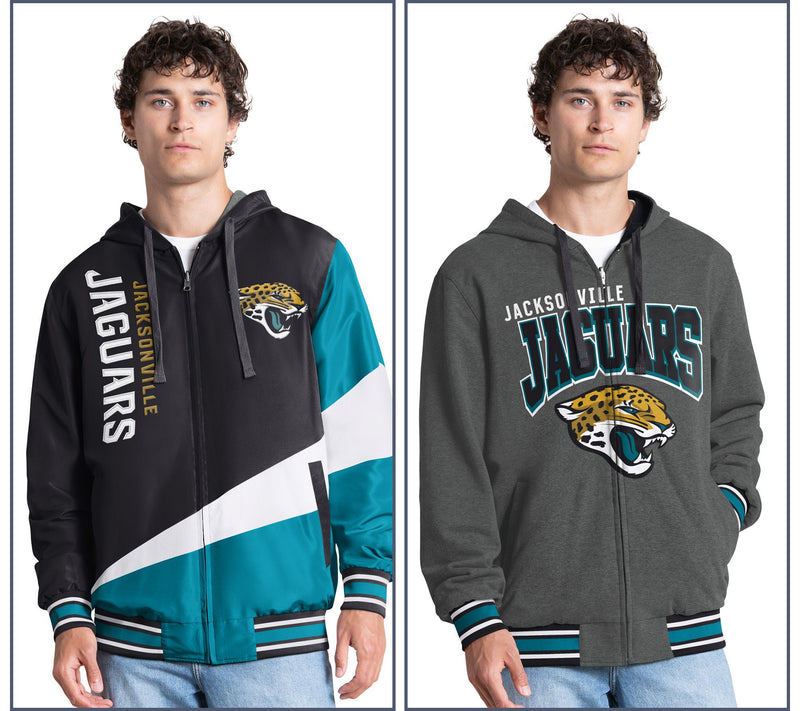 NFL Officially Licensed Reversible Full Zip Hooded Jacket — Main view