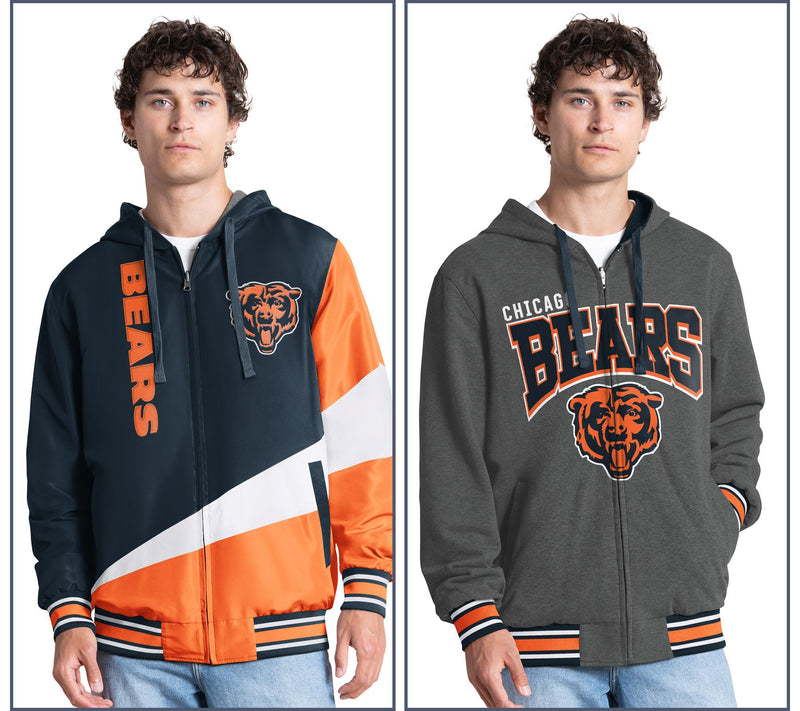NFL Officially Licensed Reversible Full Zip Hooded Jacket — View 5