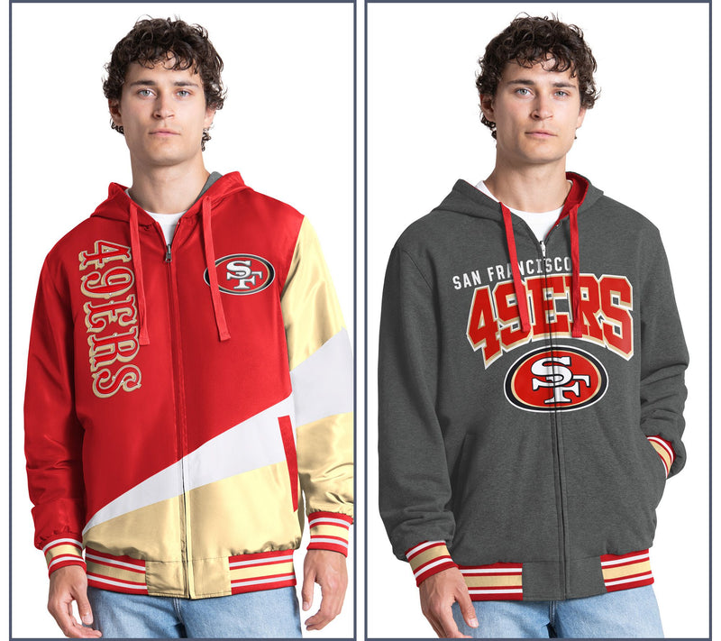 NFL Officially Licensed Reversible Full Zip Hooded Jacket — View 2