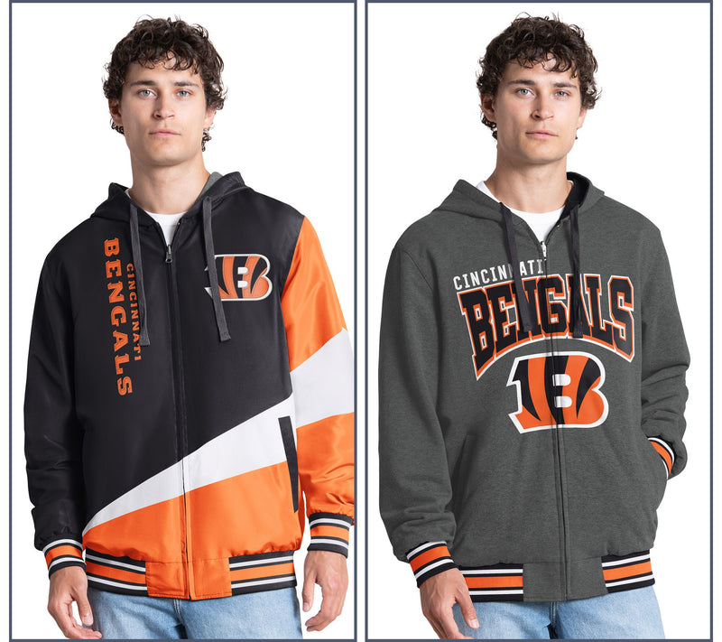 NFL Officially Licensed Reversible Full Zip Hooded Jacket — View 7