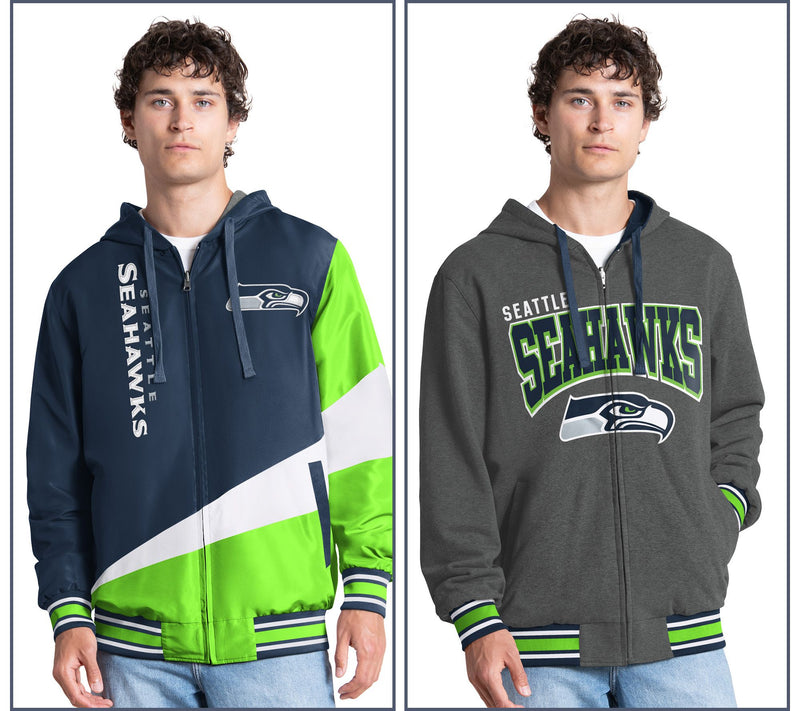 NFL Officially Licensed Reversible Full Zip Hooded Jacket — View 54