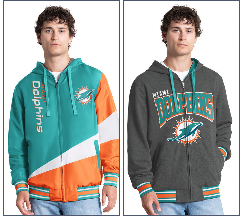 NFL Officially Licensed Reversible Full Zip Hooded Jacket — View 26