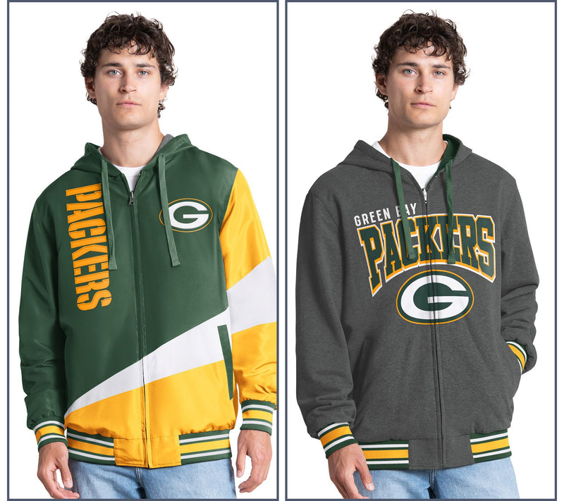 NFL Officially Licensed Reversible Full Zip Hooded Jacket — View 41