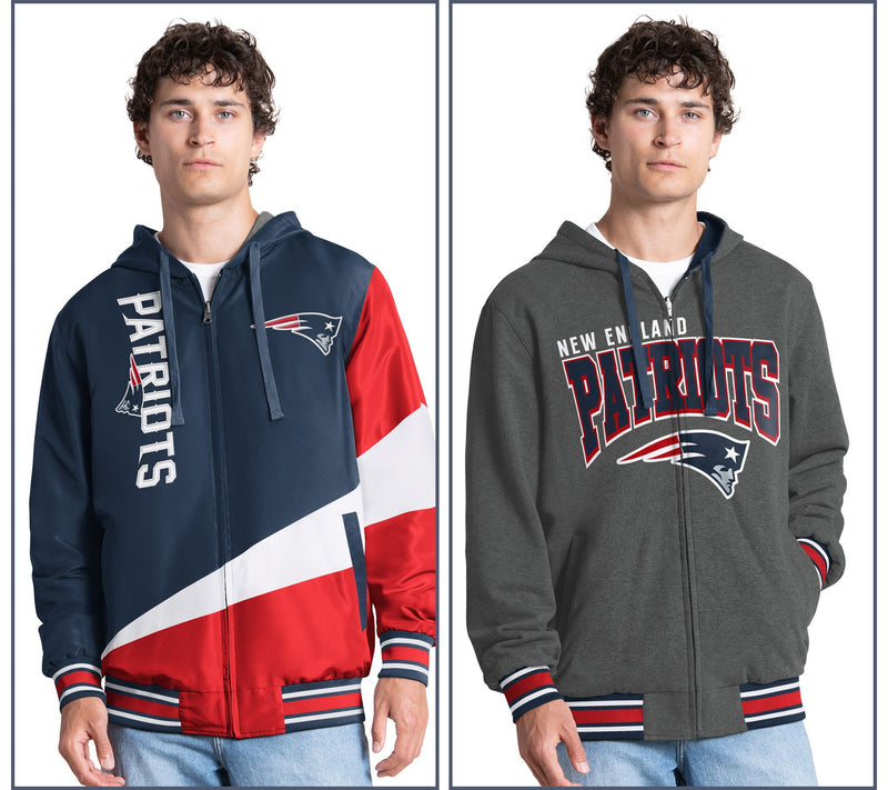 NFL Officially Licensed Reversible Full Zip Hooded Jacket — View 45