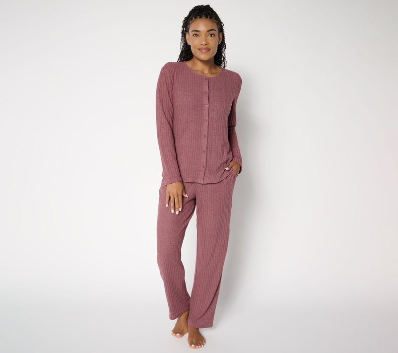 Berkshire Homewear Hacci Rib Button Front Lounge Set — Main view