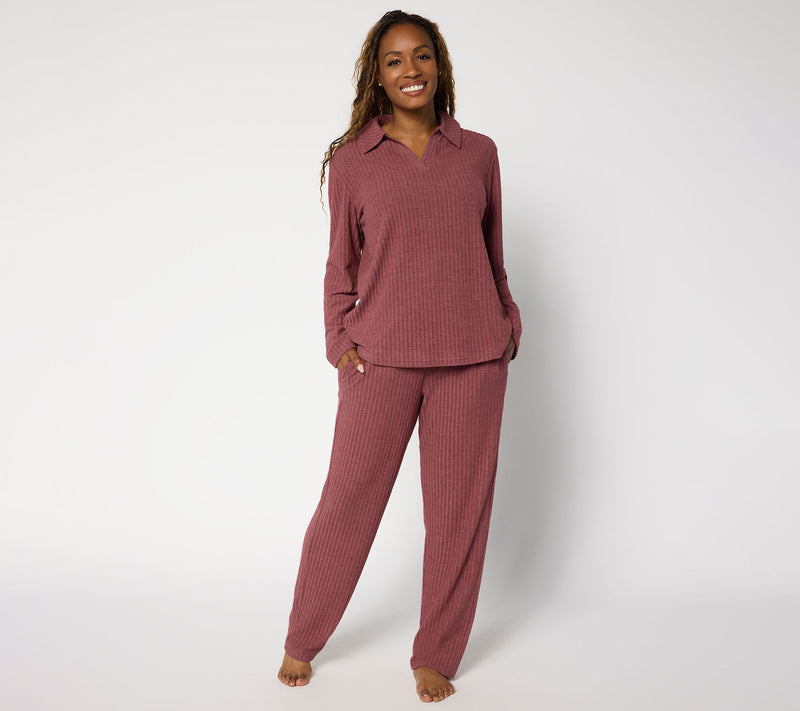 Berkshire Homewear Johnny Collar Two Piece Lounge Set — Main view