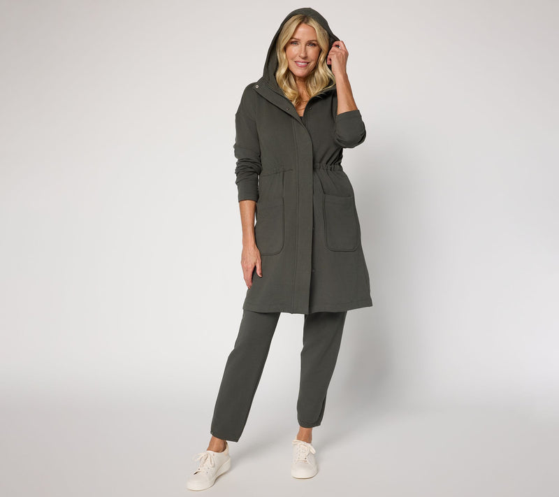 Barefoot Dreams Brushed Luxe Lounge Hooded Parka — View 4