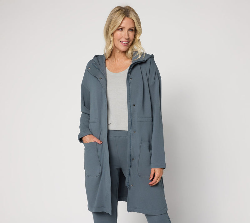 Barefoot Dreams Brushed Luxe Lounge Hooded Parka — View 13