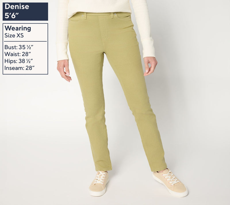 Denim & Co. Regular Color Classic Stretch Slim Straight Jean — View 4