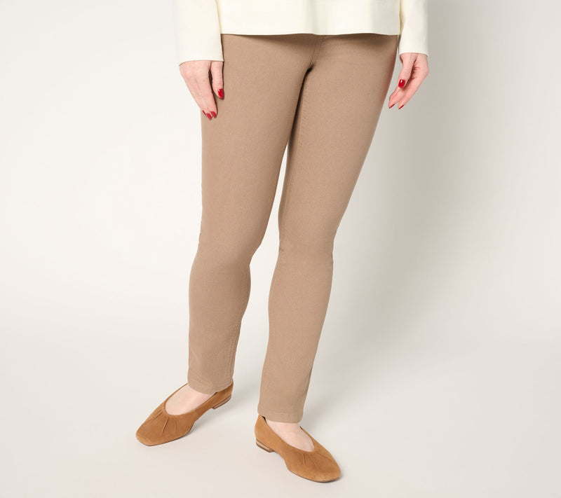 Denim & Co. Regular Color Classic Stretch Slim Straight Jean — View 2