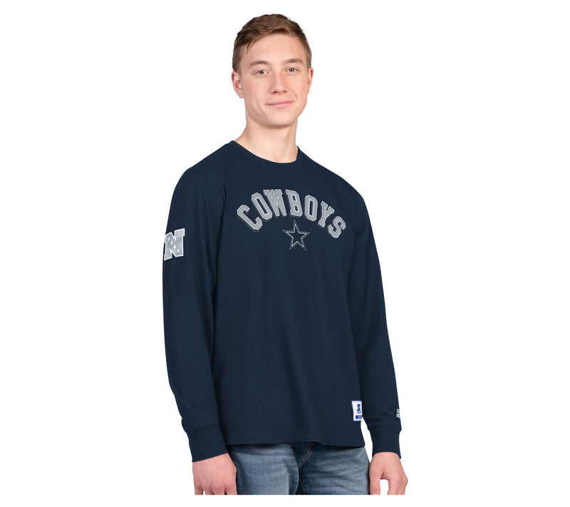 NFL Officially Licensed Dallas Men's Starter Embroid. LS Tee — Main view