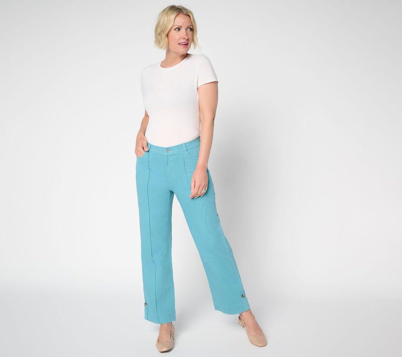 Denim & Co. Petite Color Classic Stretch Full Length Trouser Jean — View 13