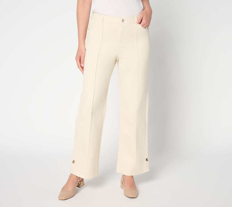 Denim & Co. Petite Color Classic Stretch Full Length Trouser Jean — View 9