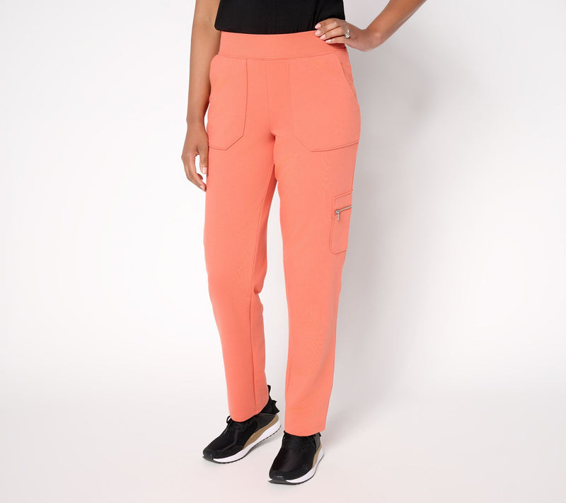 Denim & Co. Active Regular French Terry Straight Leg Cargo Pant — View 3