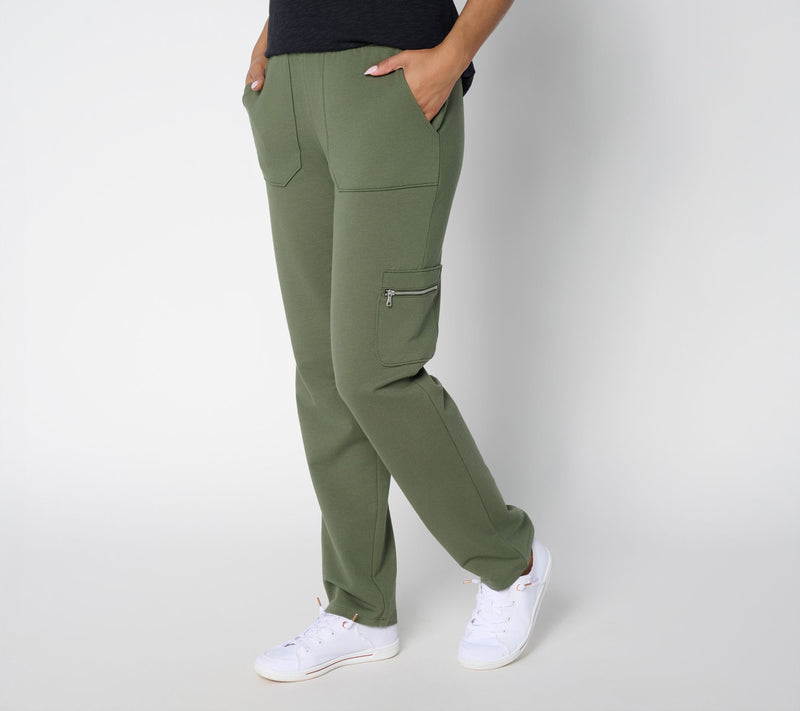 Denim & Co. Active Regular French Terry Straight Leg Cargo Pant — View 7