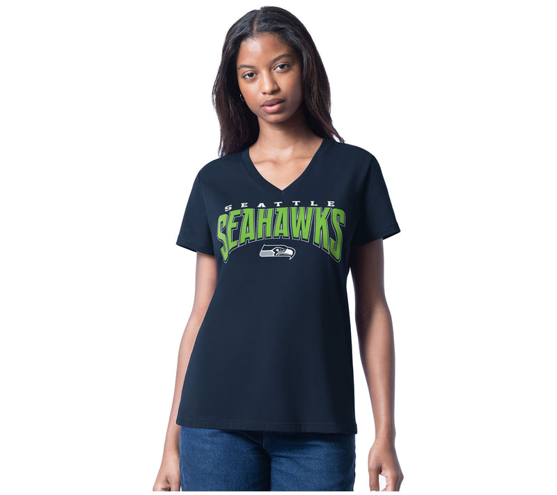 NFL Officially Licensed Women's V-Neck Short Sleeve Tee — Main view