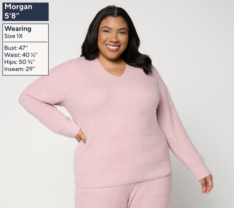 Barefoot Dreams CozyChic Lite Placed Rib Pullover — View 12