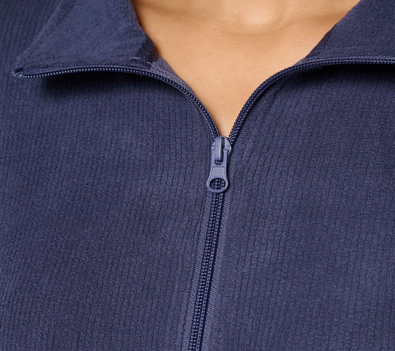 Berkshire Homewear Dobby Rib Microfleece 1/4 Zip Lounge Set — View 5