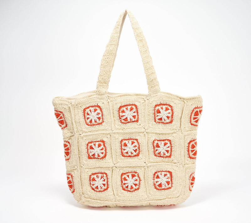 America & Beyond Embellished & Crocheted Zip Top Tote — View 16