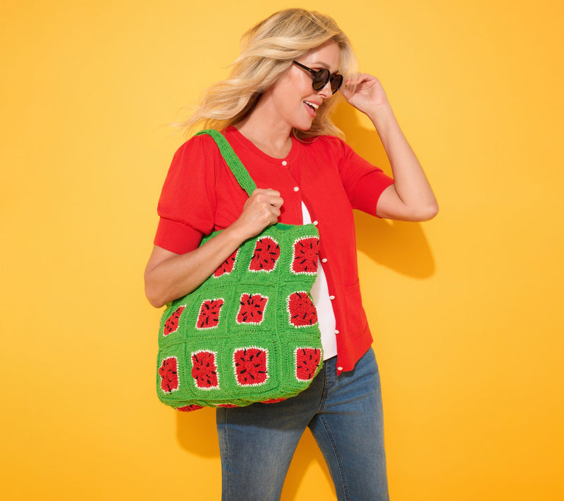 America & Beyond Embellished & Crocheted Zip Top Tote — View 6