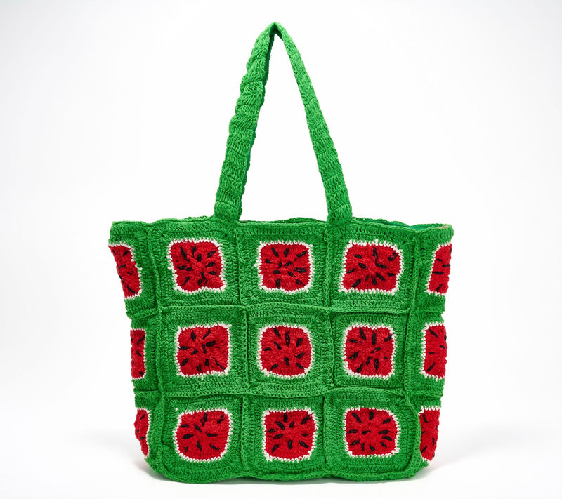 America & Beyond Embellished & Crocheted Zip Top Tote — View 3