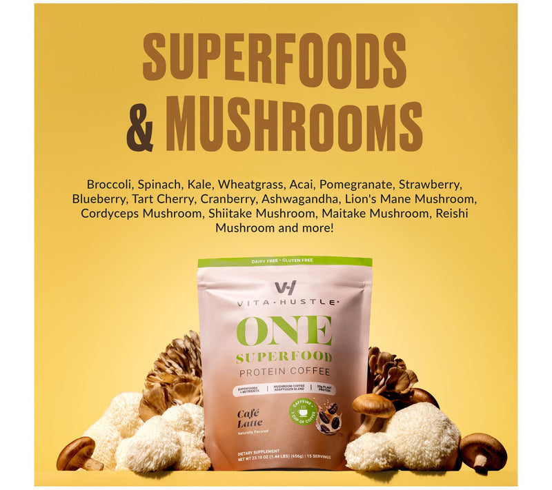 VitaHustle ONE Protein Cafe Latte 15 Servings by Kevin Hart — View 5