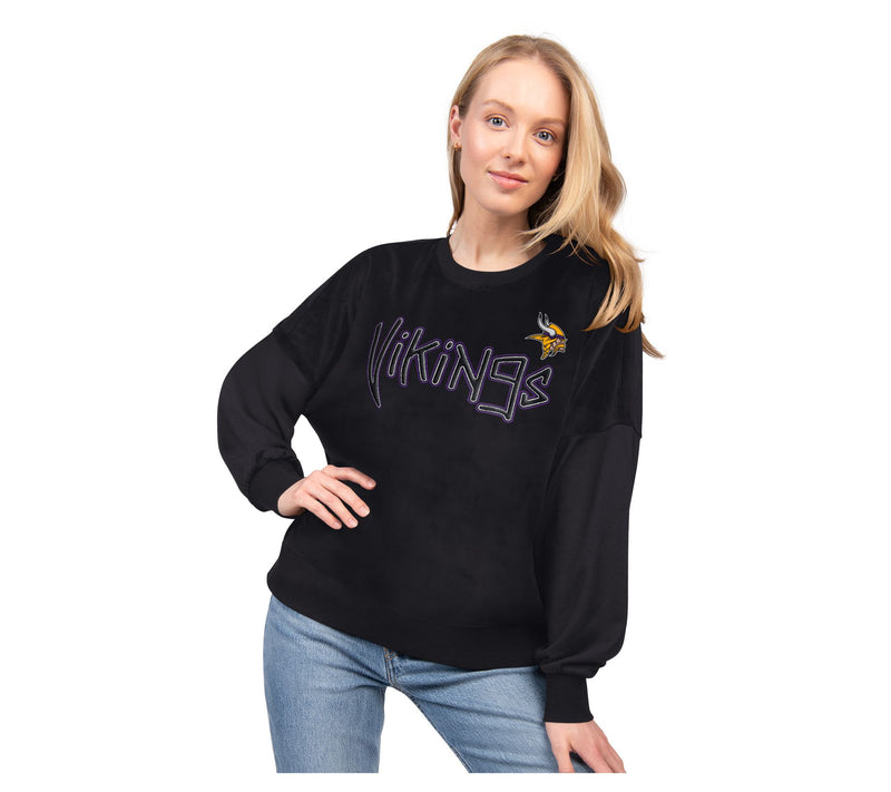 NFL Officially Licensed Women's Velvet Cord Crewneck — Main view